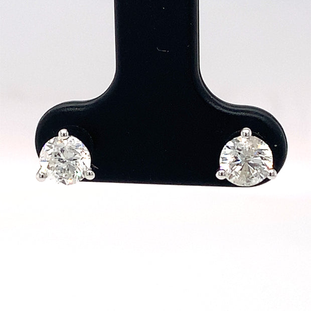 0.96ctw Round Diamond Stud Earrings