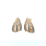 Estate Diamond Hoop Earrings