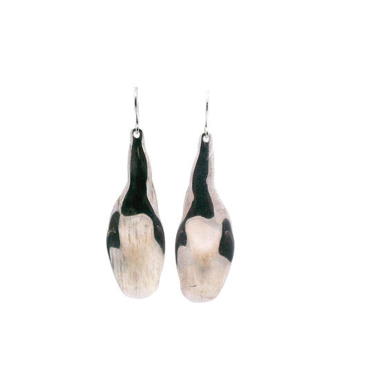 Estate Robert Lee Morris Elongated Free Form Dangle Earrings