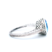 Estate Blue Stone Ring w/ Engraving