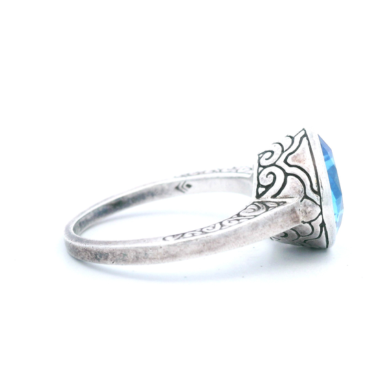 Estate Blue Stone Ring w/ Engraving