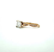 14 Karat Yellow Gold Semi-Mounting Cathedral Ring