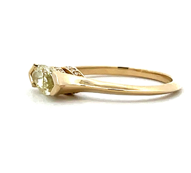 14 Karat Yellow Gold Engagement Ring