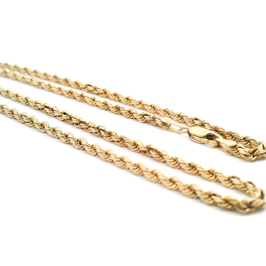 Estate 24" 14K Yellow Gold Rope Chain