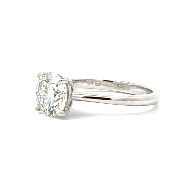White Gold Round Solitaire Engagement Ring