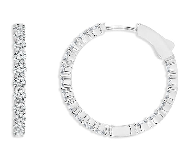 Diamond Hoop Earrings