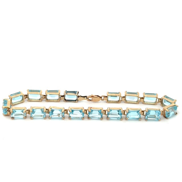 Estate Blue Topaz Tennis Bracelet