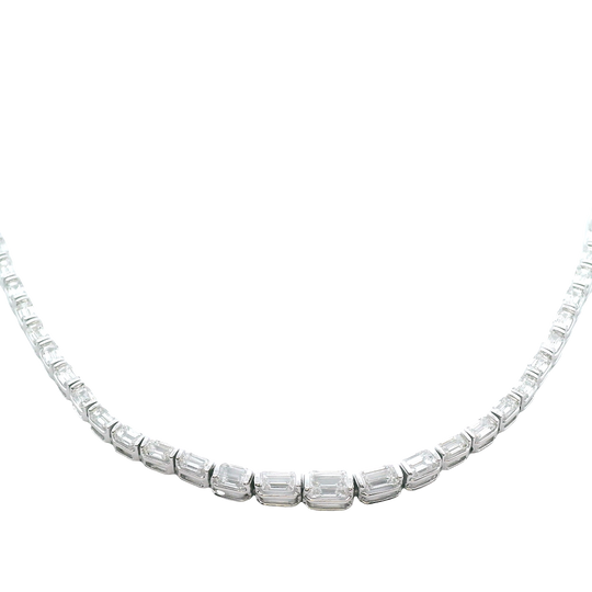 1/2 Way Diamond Tennis Necklace