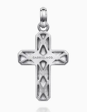 Sterling Silver Brushed Cross Pendant
