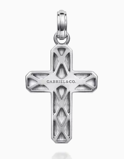 Sterling Silver Brushed Cross Pendant