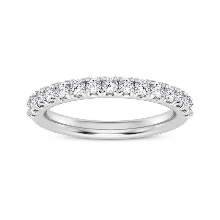 Shared Prong Diamond Wedding Band