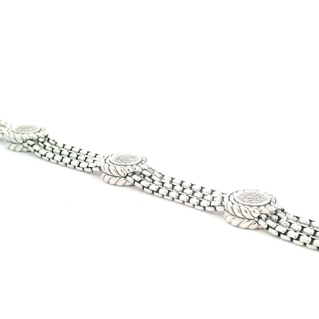 Sterling Silver Diamond Bracelet