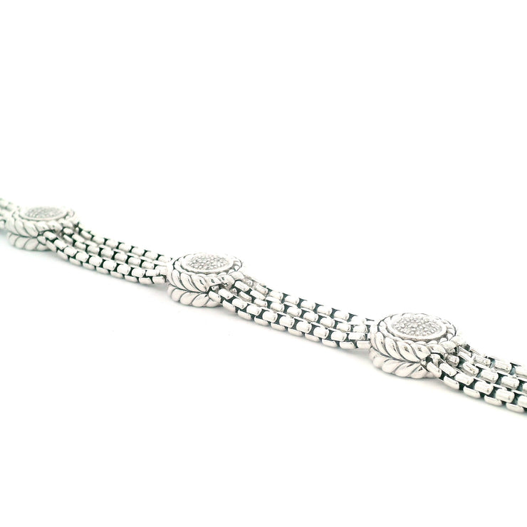 Sterling Silver Diamond Bracelet