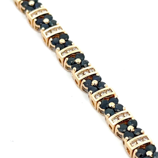 Estate Sapphire & Diamond Bracelet