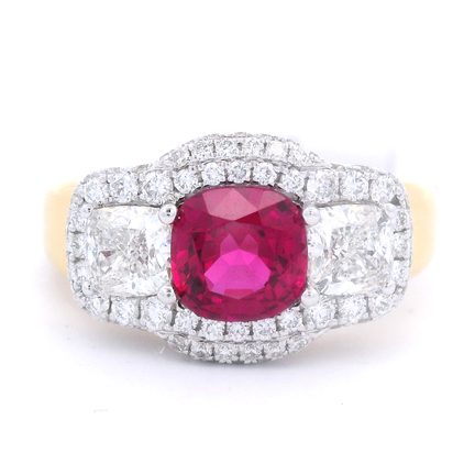 Ruby & Diamond Fashion Ring