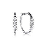 925 Sterling Silver Bujukan 25mm Classic Hoop Earrings