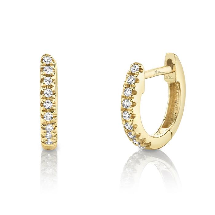 Diamond Huggie Earrings