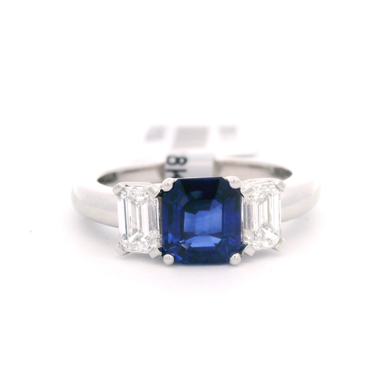3-Stone Sapphire & Diamond
