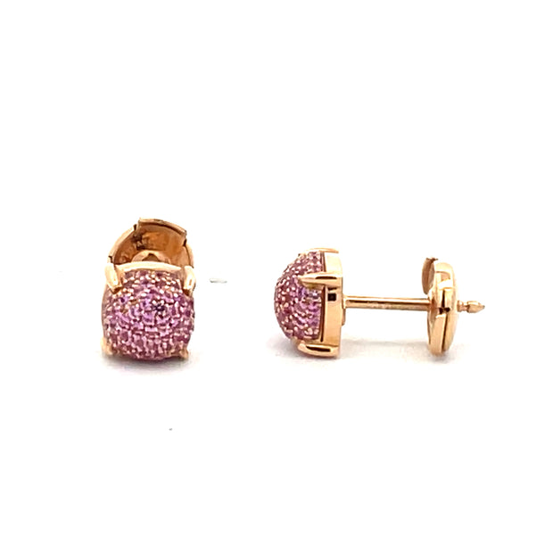 18 Karat Yellow Gold Pave Stud Earrings Tiffany & Co