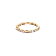 14 Karat Yellow Gold Diamond Wedding Band