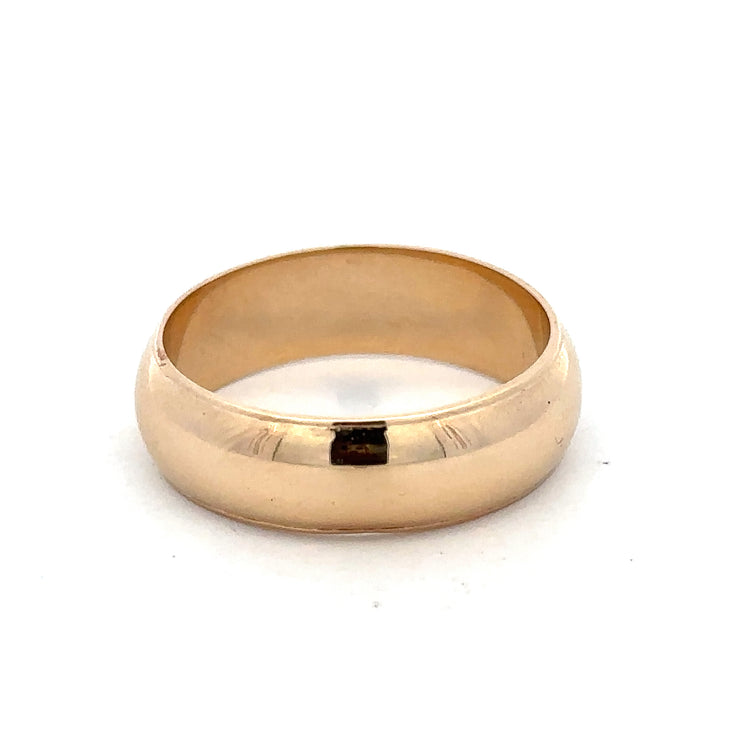 Estate Domed 6.7mm Plain Wedding Band