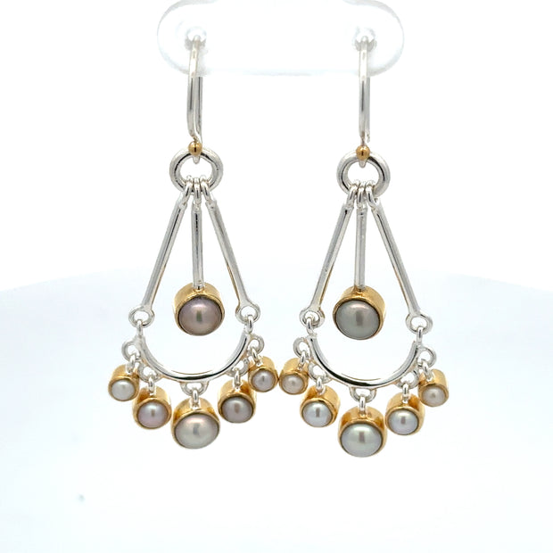 Cultured Freshwater Pearl Dangle Earrings
