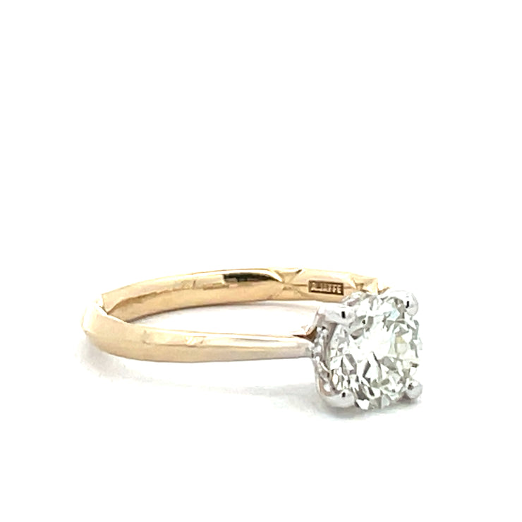 Yellow Gold Round Solitaire Engagement Ring