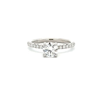 Platinum Round Center Engagement Ring