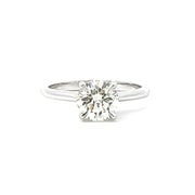 14 KT White Gold Rhodium Plated Solitaire Engagement Ring