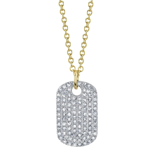 Diamond Dog Tag Necklace