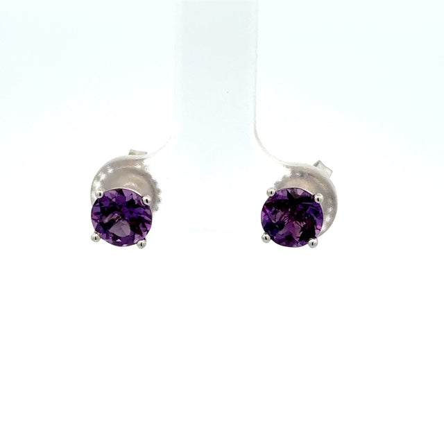 Amethyst Stud Earrrings