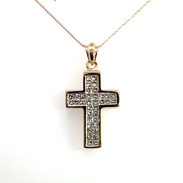 14 Karat Yellow Gold Cross Pendant