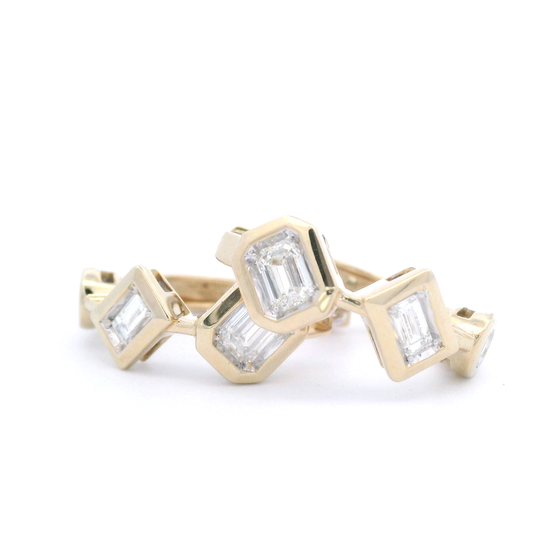 Diamond Huggie Hoop Earrings