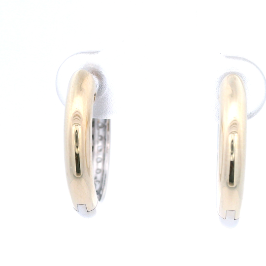 Estate Diamond Hoop Earrings Reversible