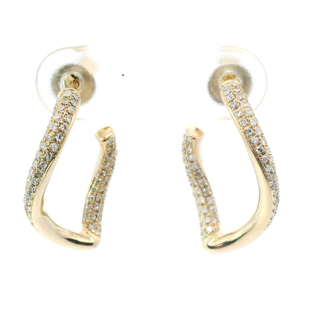 Yellow Gold Diamond Earrings