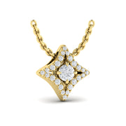 14 Karat Yellow Diamond Pendant/Necklace | 0.27 carats total weight