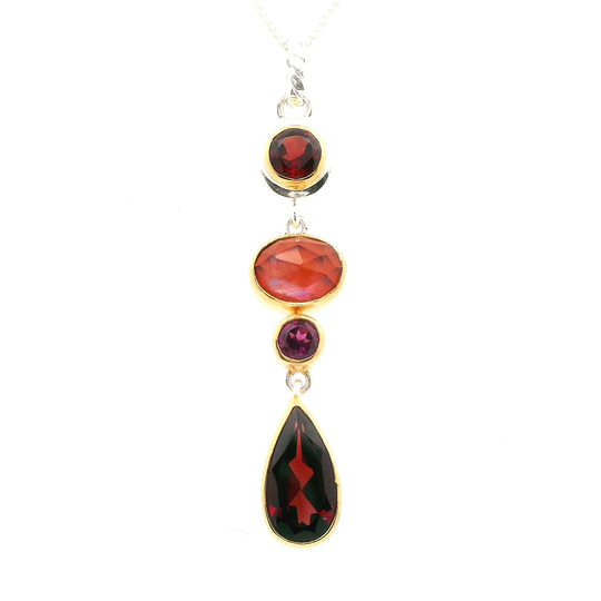 Sterling Silver & 22K Vermeil Multi-Stone Necklace