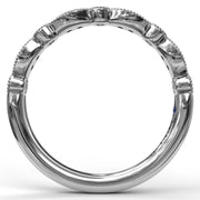 White Gold Rhodium Plated Diamond Wedding Band