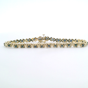 Sapphire Flower Tennis Bracelet