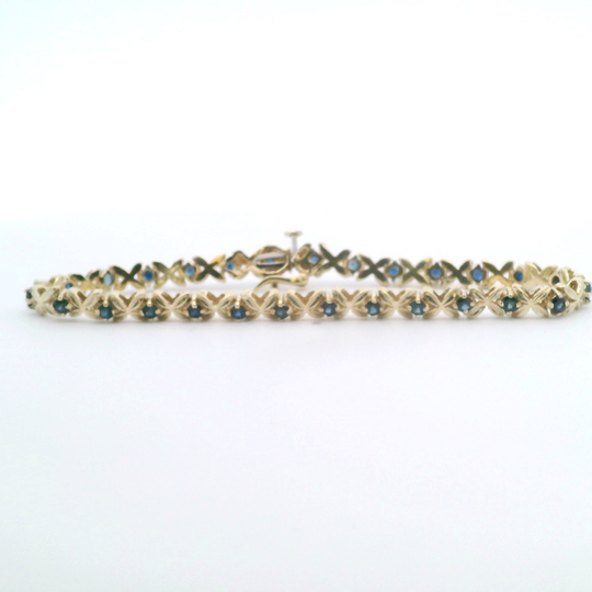 Sapphire Flower Tennis Bracelet