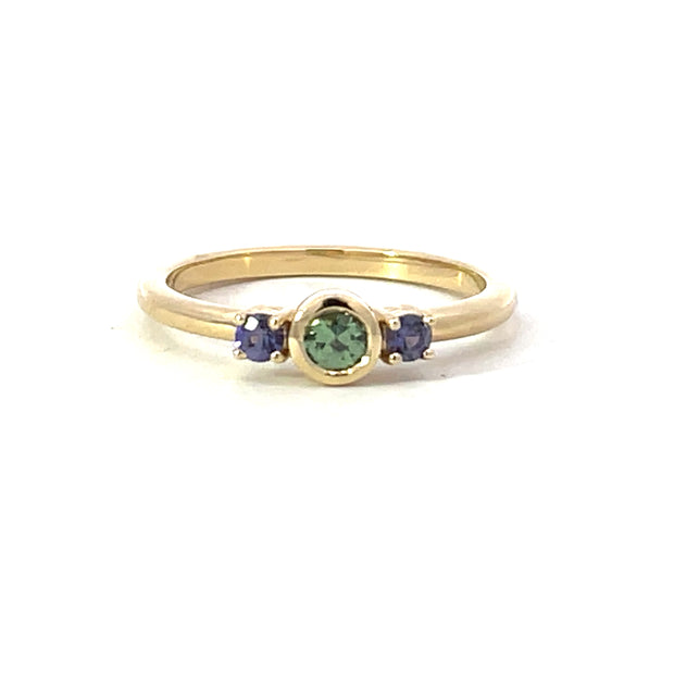 Yellow Gold 3 Stone Fashion Ring