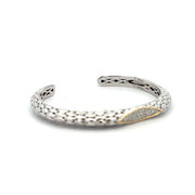 Two-tone Diamond Cuff Bracelet