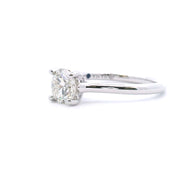14 Karat White Gold Diamont Semi-Mount Engagement Ring