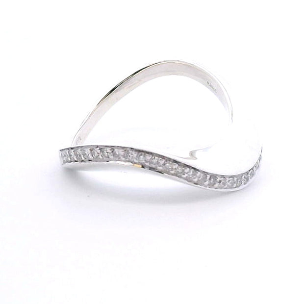 Sterling Silver Contemporary Ring Size 6.75