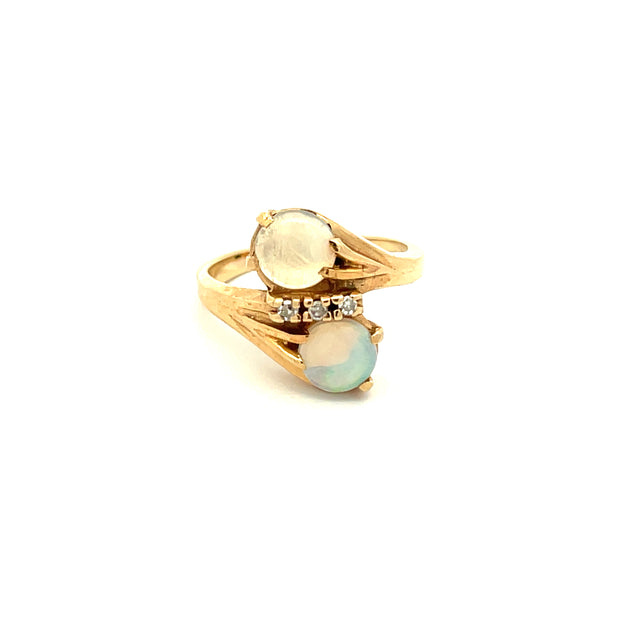 Estate Opal & Diamond Ring