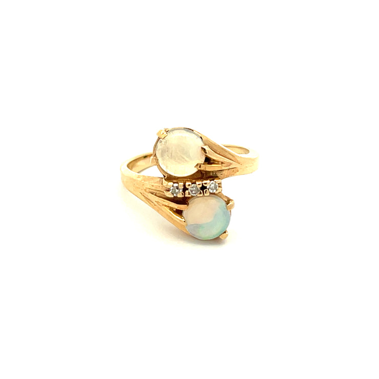 Estate Opal & Diamond Ring