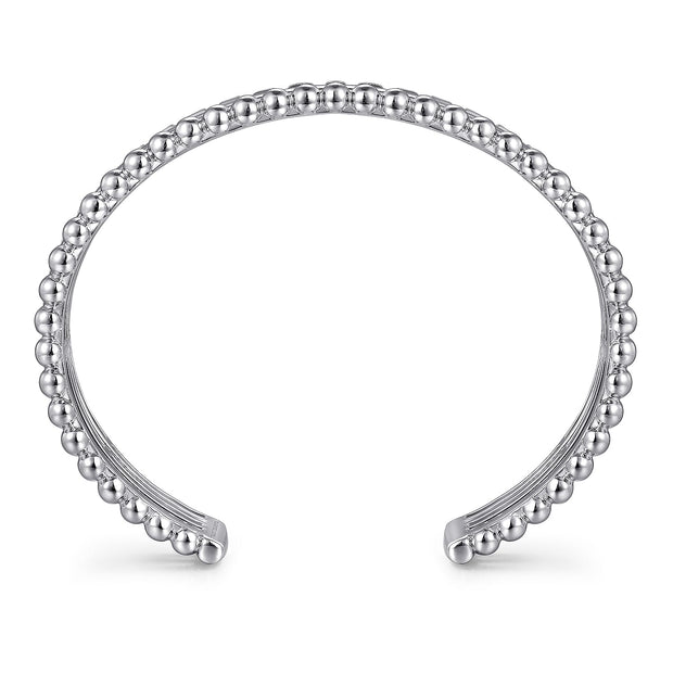 925 Sterling Silver Bujukan and Pyramid Triple Row Bangle
