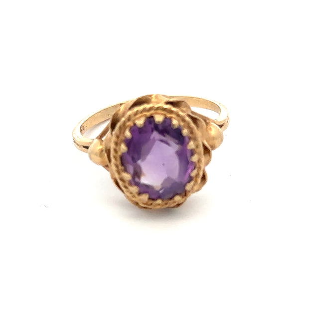 Estate Synthetic Amethyst Ring