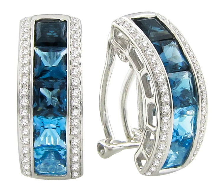 Blue Topaz Earrings