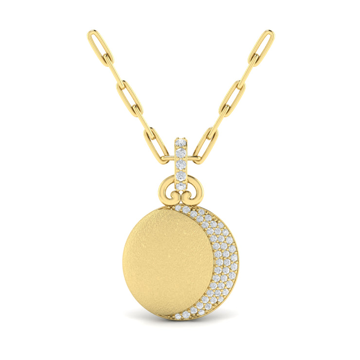 14 Karat Yellow Diamond Pendant/Necklace | 0.26 carats total weight